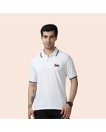 Marks & Spencer Polo T-shirt Tipping-White with Blue